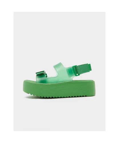 Melissa Womenss Brave Papete Platform Sandals in Green