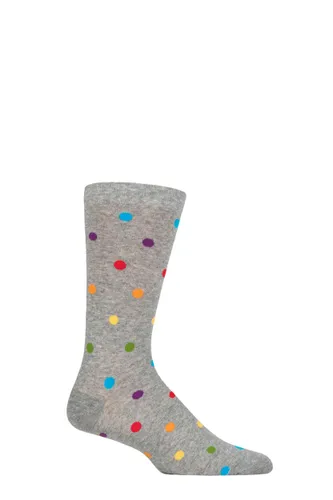 Mens 1 Pair Thought Rainbow Organic Cotton Socks Grey Spot 7-11 Mens
