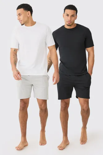 Men's 2 Pack T-Shirt & Short Lounge Set - Multi - L, Multi