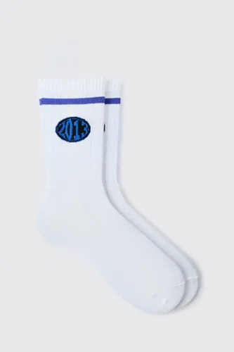 Men's 2013 Sports Stripe Socks - White - One Size, White