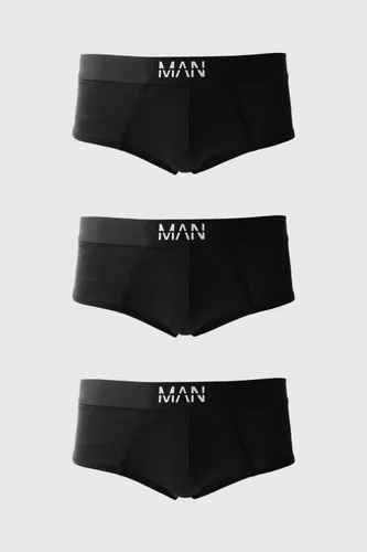 Men's 3 Pack Man Dash Briefs - Black - L, Black