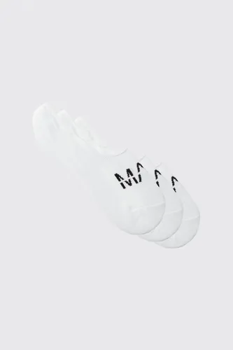 Men's 3 Pack Man Invisible Socks - White - One Size, White
