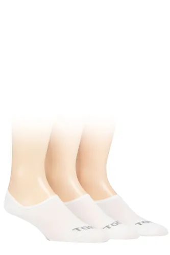 Mens 3 Pair SOCKSHOP TORE 100% Recycled Plain Cotton High Cut Ped Socks White 7-11 Mens