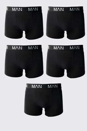Men's 5 Pack Man Trunks - Black - S, Black