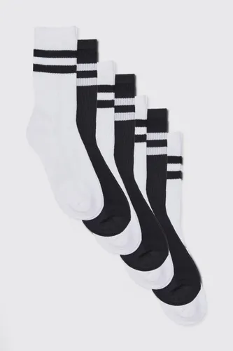 Men's 7 Pack Sport Stripe Socks - Multi - One Size, Multi
