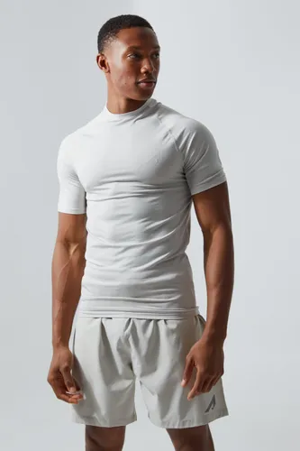 Men's Active Muscle Fit Fast Dry Raglan T-Shirt - Beige - M, Beige
