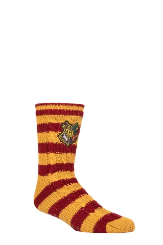 Mens and Ladies 1 Pair SOCKSHOP Harry Potter Chunky Cable Lined Slipper Socks Assorted 6-11 Mens