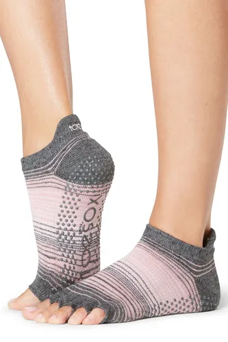 Mens and Ladies 1 Pair ToeSox Half Toe Organic Cotton Low Rise Yoga Socks Echo M