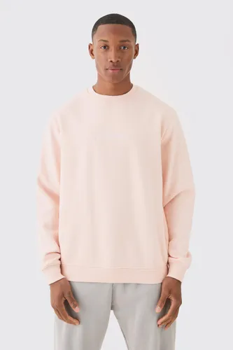 Men's Basic Crew Neck Homme Sweatshirt - Pink - S, Pink