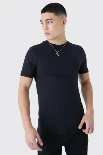 Men's Basic Muscle Fit T-Shirt - Black - S, Black