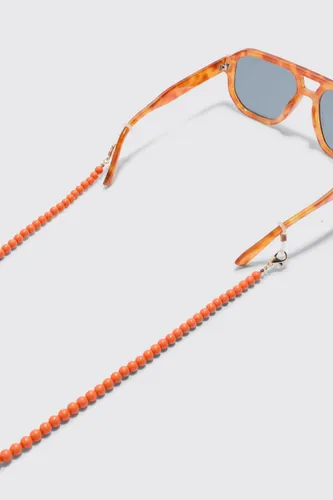 Mens Beaded Sunglasses Chain In Orange, Orange