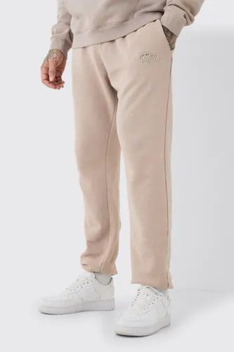 Mens Beige Tall Man Core Fit Laundered Wash Jogger, Beige