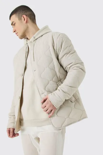 Mens Beige Tall Onion Quilted Liner Jacket, Beige