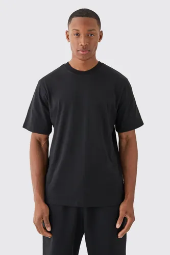Mens Black Basic Crew Neck T-shirt, Black