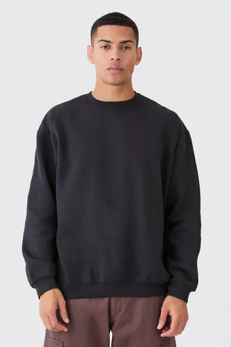 Mens Black Basic Oversized Sweatshirt, Black