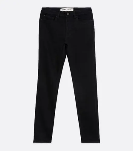 Men's Black Dark Wash Skinny Stretch Jeans New Look