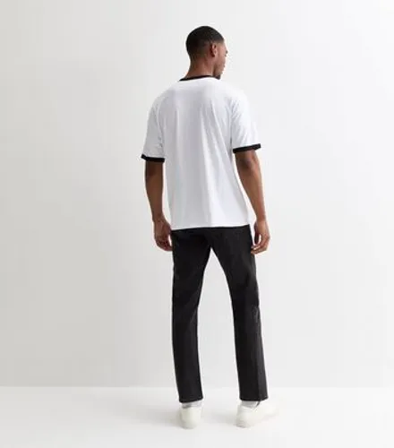 Men's Black Dark Wash Straight Fit Jeans New Look