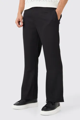 Mens Black Mix & Match Tailored Flared Trousers, Black
