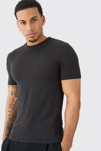 Mens Black Muscle Fit T-shirt, Black