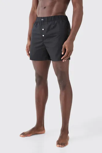 Mens Black Ofcl Woven Boxer Shorts, Black