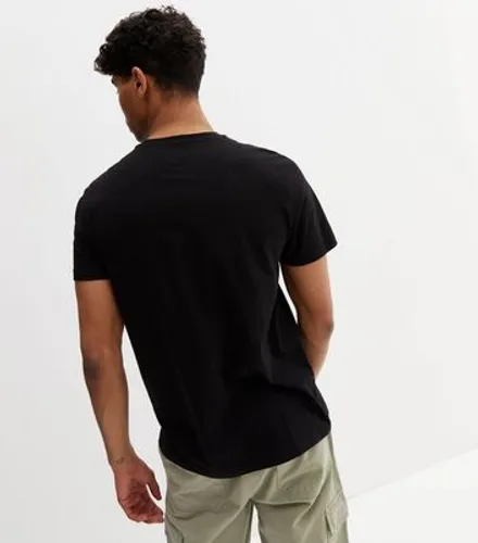 Men's Black Short Sleeve Crew Neck T-Shirt New Look