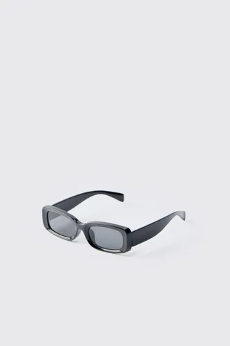 Men's Chunky Plastic Rectangular Sunglasses - Black - One Size, Black