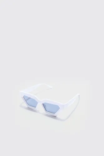 Men's Chunky Plastic Sunglasses In White - One Size, White