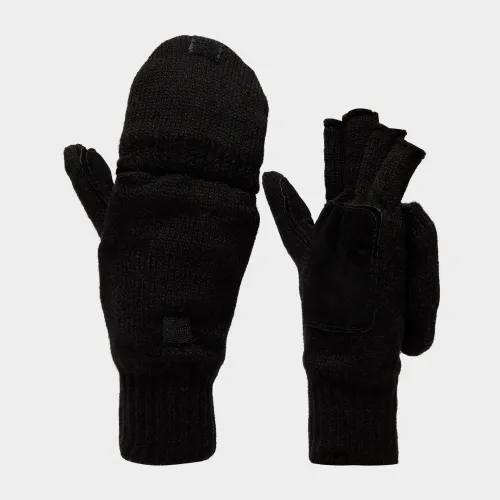 Men's Convertible Gloves, Black