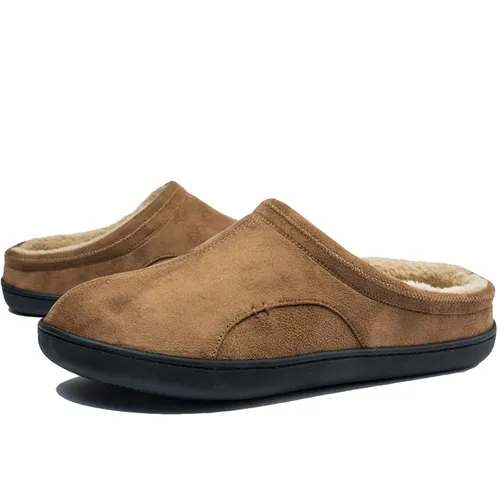 Men's Cosy Lined Slippers Suede Memory Foam Slippers