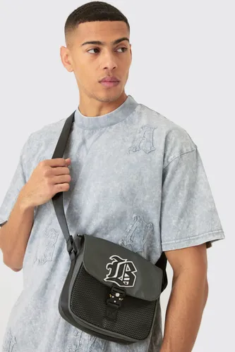 Men's Cross Body Messenger Bag - Grey - One Size, Grey