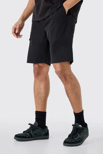 Men's Elastic Comfort Lightweight Stretch Short - Black - S, Black