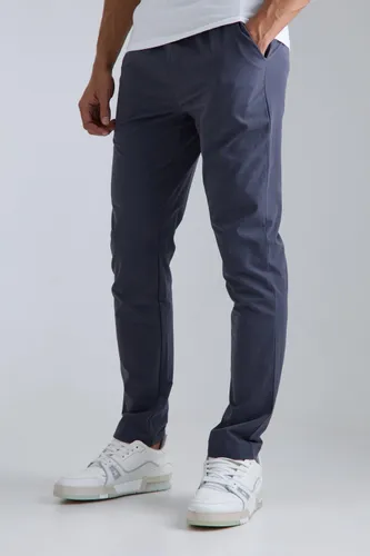 Men's Elasticated Waist Golf Technical Stretch Slim Trouser - Blue - S, Blue