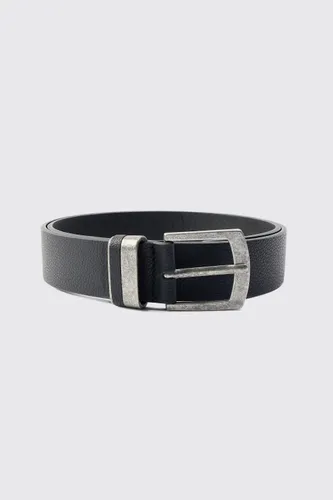 Men's Faux Leather Belt - Black - L, Black