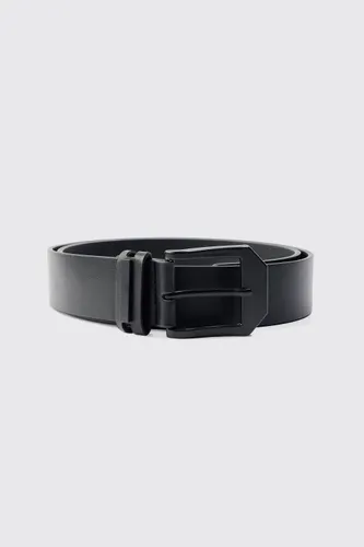 Men's Faux Leather Matte Belt - Black - L, Black