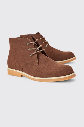 Men's Faux Suede Chukka Boot - Brown - 10, Brown