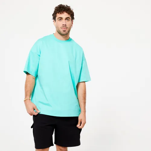 Men's Fitness Loose-fit T-shirt 520 - Fresh Mint Green