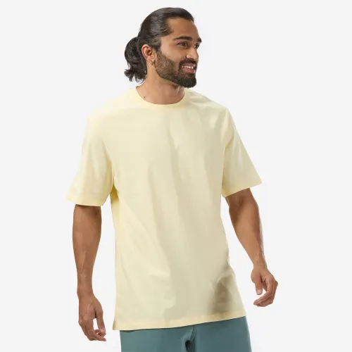 Men's Fitness T-shirt 500 Essentials - Vanilla