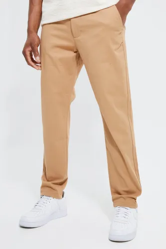 Men's Fixed Waist Slim Chino Trouser - Brown - 28, Brown