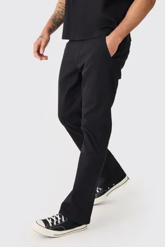 Men's Fixed Waist Slim Flare Chino Trouser - Black - 30, Black