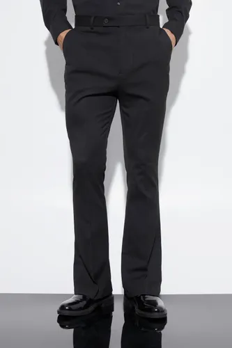 Men's Flare Leg Comfort Stretch Trousers - Black - 32, Black