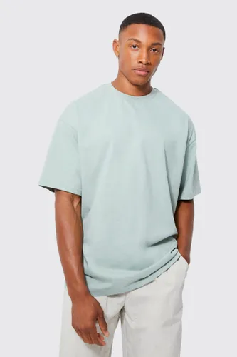 Mens Green Oversized Basic T-shirt, Green