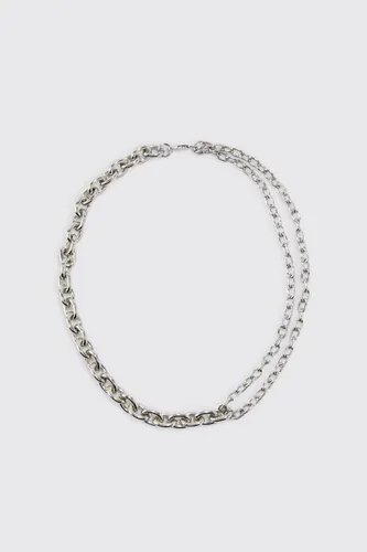 Mens Grey Chain Necklace, Grey