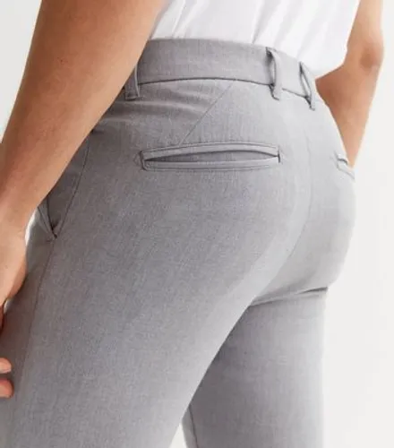 Men's Grey Marl Super Skinny Suit Trousers New Look