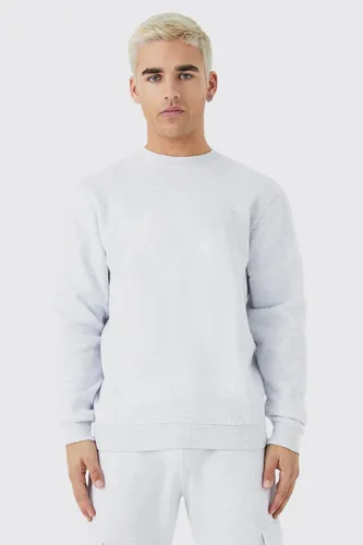 Mens Grey Slim Fit Basic Sweatshirt, Grey