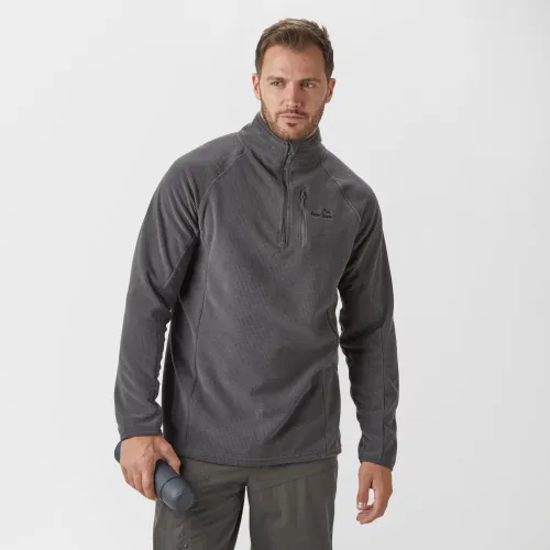 Men's Grid Half-Zip Fleece, Grey