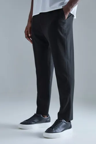 Men's High Rise Tapered Crop Tailored Trouser - Black - 28, Black