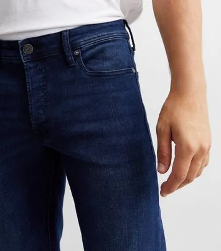 Men's Jack & Jones Dark Blue Slim Fit Jeans New Look