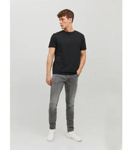 Men's Jack & Jones Dark Grey Slim Fit Jeans New Look