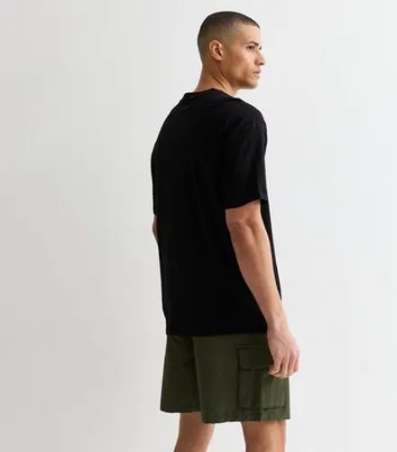Men's Khaki Drawstring Tech Cargo Shorts New Look