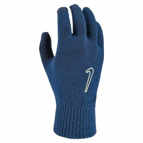 Mens Knitted Twisted Grip Gloves (blue Lemon)